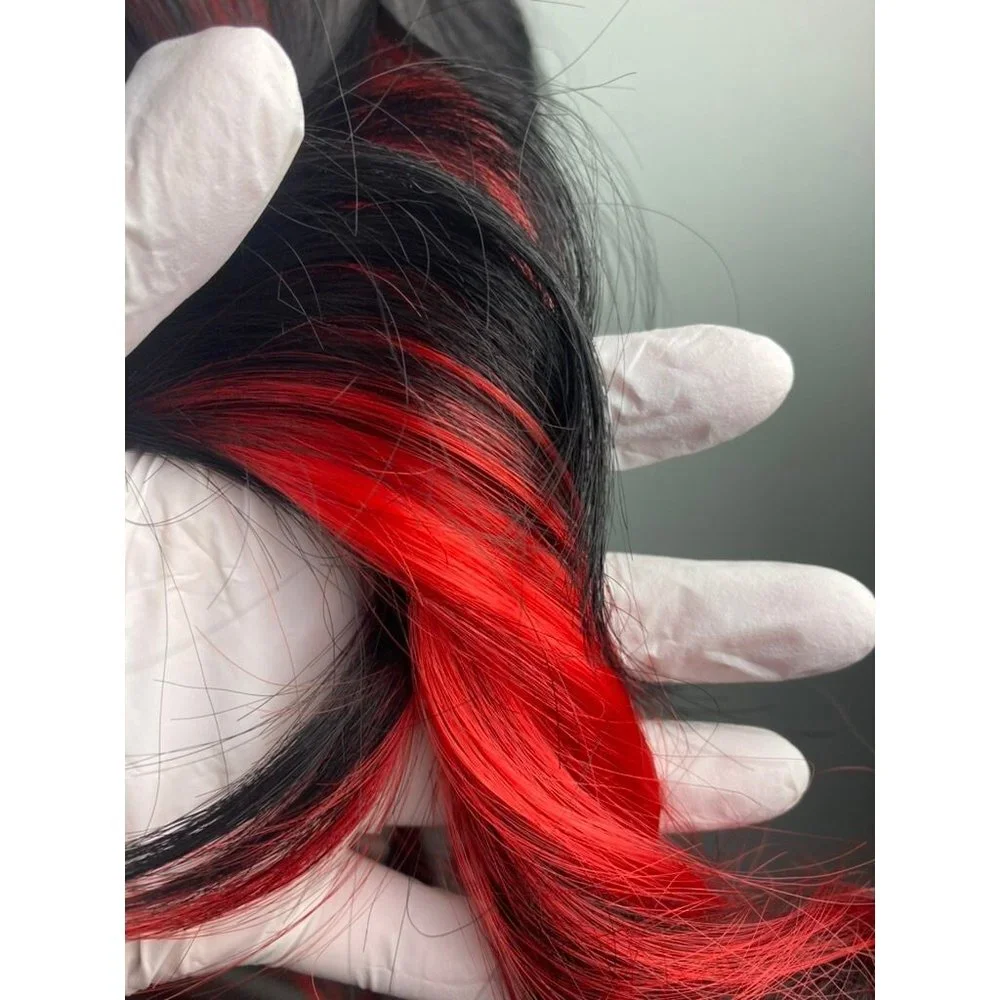 Black With Red Wig,Highlight Wig